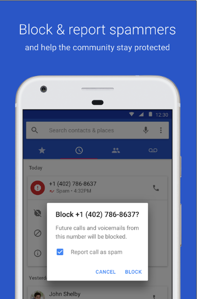 Google Phone Screenshot